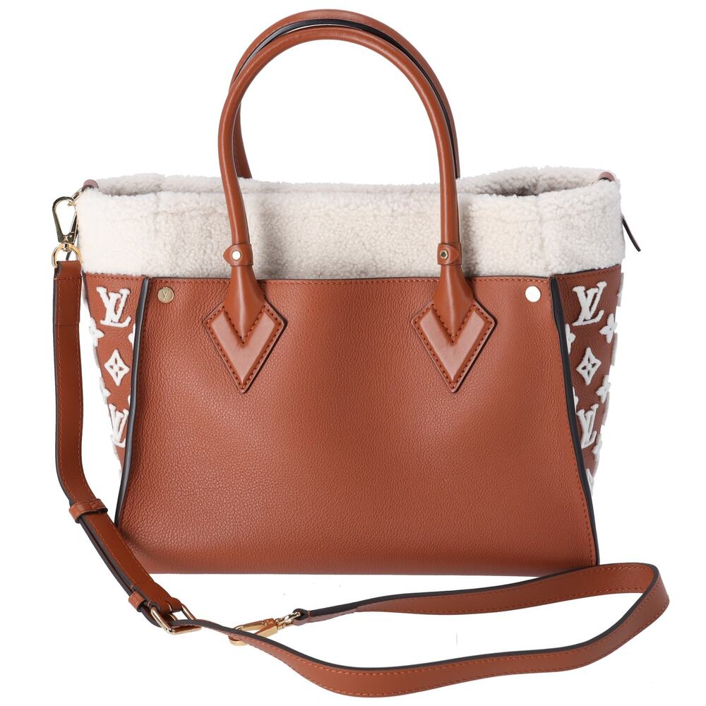 Louis Vuitton On My Side MM Monogram Tuffetage Tote Bag M21004 Brown - Picture 2 of 8